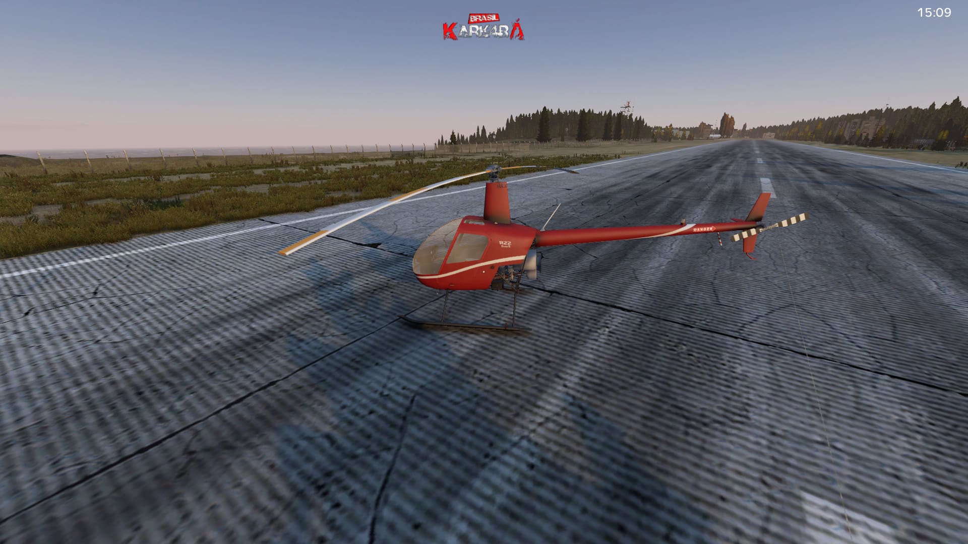 Helicóptero R22 Vermelho